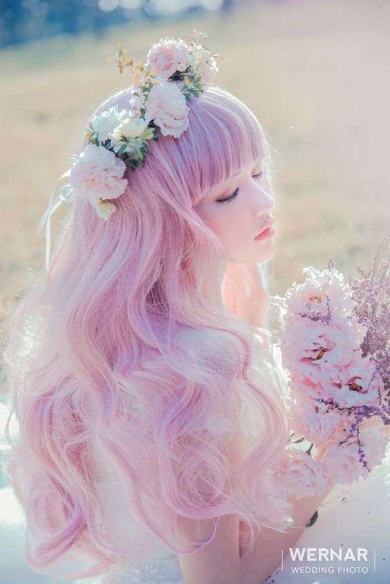 tóc pastel lilac