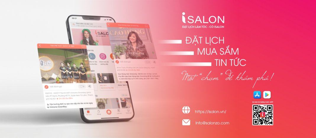 Đặt lịch làm tóc bằng app iSalon